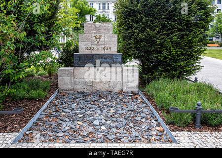 Memoriale per le vittime del Nazionalsocialismo durante il regime nazista 1933-1945 su Steinplatz, Charlottenburg di Berlino. Foto Stock