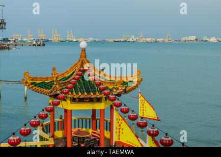 Il fagiolo di Boo Tempio Thean sul fiume di George Town Malaysia Foto Stock