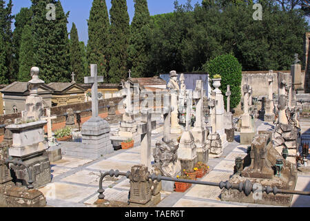 Firenze, Italia - 29 Settembre 2009: il famoso Cimitero delle Porte Sante cimitero in Firenze, Italia. Foto Stock