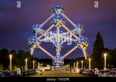 Edificio di Atomium (Bruxelles - Belgio) Foto Stock