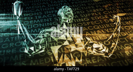 Umano il concetto di impianto la tecnologia come una illustrazione Foto Stock