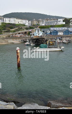 Vista del molo del resort costiero della città di Ventnor, Isola di Wight. Foto Stock