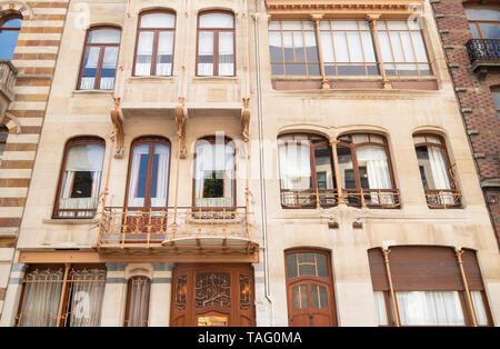 Esterno Horta di Bruxelles Bruxelles Casa Museo Horta Musée Horta Bruxelles Belgio UE Europa Foto Stock