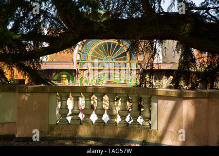 Art nouveau casa pompa di acqua minerale Evian-les-Bains città in Francia Foto Stock