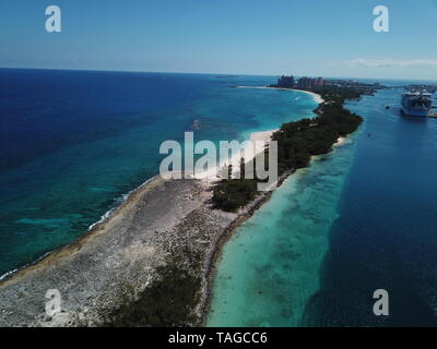 Il mare a Nassau Bahamas Giamaica Cancun Cozumel Foto Stock