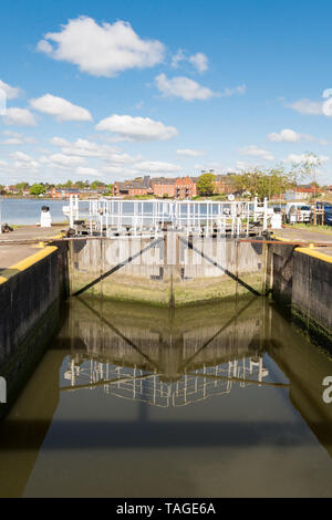 Serratura Mutford, Oulton Broad, Nr Lowestoft, England, Regno Unito Foto Stock