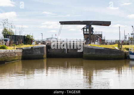 Serratura Mutford, Oulton Broad, Nr Lowestoft, England, Regno Unito Foto Stock