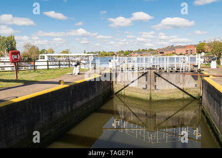 Serratura Mutford, Oulton Broad, Nr Lowestoft, England, Regno Unito Foto Stock