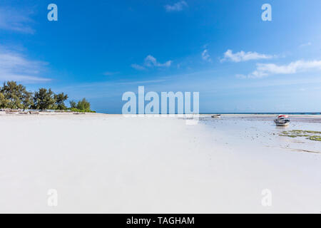 Muyuni spiaggia di sabbia bianca di Unguja aka isola di Zanzibar Tanzania Africa orientale Foto Stock