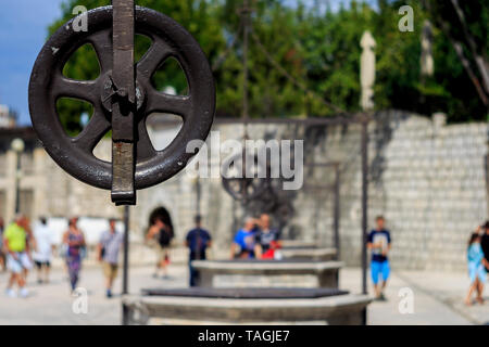 Cinque pozzi square puleggia in Zadar, Croazia Foto Stock