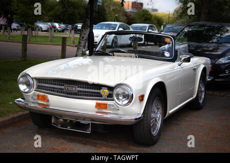 Trionfo bianco TR6 Auto sportiva Vintage Foto Stock