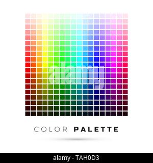 Palette colorate. Set di colori della tavolozza arcobaleno. Uno spettro completo di colori. Illustrazione Vettoriale Illustrazione Vettoriale