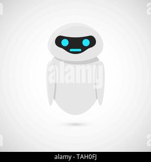 Robot Cartoon carattere. Chat bot. Illustrazione Vettoriale Illustrazione Vettoriale