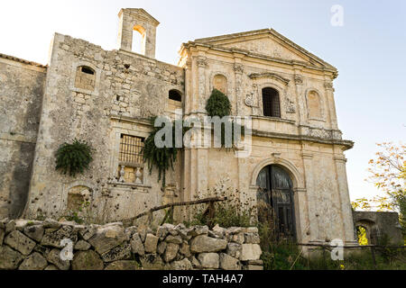 Rovine dell'Eremo di Santa Maria della Provvidenza a Noto, Sicilia - Italia. Foto Stock