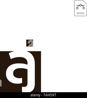 Aj iniziale un logo o un simbolo azienda icona vettore isolato Illustrazione Vettoriale