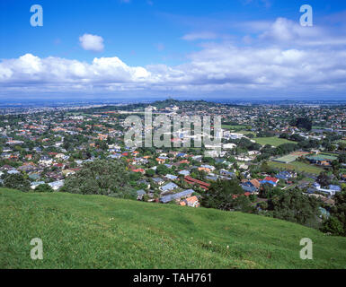 Epsom sobborgo da Mt Eden Summit (Maungawhau), Auckland, Regione di Auckland, Nuova Zelanda Foto Stock