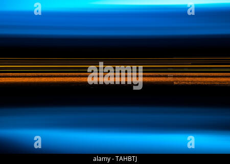 Luce astratta pittura, motion blur lunga esposizione Foto Stock