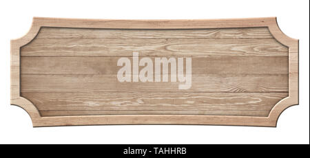 Oblungo di legno decorativo cartello di legno naturale e con cornice luminosa Foto Stock