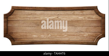 Oblungo di legno decorativo cartello di legno naturale e con dark frame Foto Stock