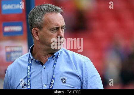 Il catalano Dragons capo allenatore Steve McNamara dopo la Dacia Magic Weekend match di Betfred Super League ad Anfield, Liverpool. Foto Stock