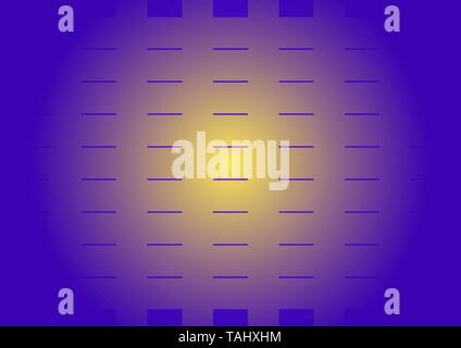 Sfondo astratto delle linee blu su sfondo giallo-blu di sfondo. Pattern. Illustrazione Vettoriale