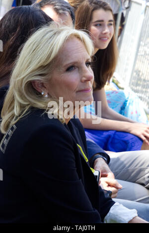 Philadelphia, PA, Stati Uniti d'America - 18 Maggio 2019: Jill Biden e famiglia ascoltare ex Vice presidente Joe Biden inaugura la sua campagna 2020 per il presidente degli Stati Uniti. Foto Stock