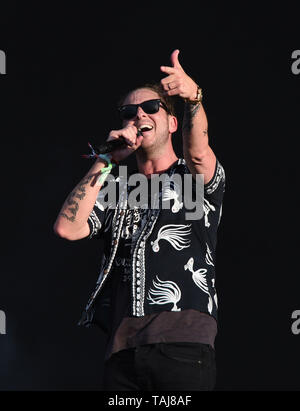 NAPA Valley, California - 24 Maggio: Ryan Tedder dei Onerepublic esegue durante BottleRock Napa Valley 2019 a Napa Valley Expo il 24 maggio 2019 in Napa California. Foto: imageSPACE/MediaPunch Foto Stock