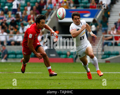 Londra, Regno Unito. 26 Maggio, 2019. Londra Regno Unito. 26 Maggio, 2019. Madison Hughes degli Stati Uniti durante la HSBC Londra 7s fra e a Johan Cruyff ArenaTwickenham su 26 maggio 2019 Credit: Azione Foto Sport/Alamy Live News Foto Stock