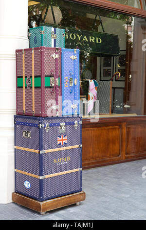 Maison Goyard, bagagli a 116 Mount Street, Mayfair, London - Foto Stock