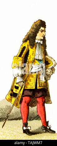 La figura rappresentata qui è re di Francia Luigi XIV intorno al 1680. L'illustrazione risale al 1882. Foto Stock