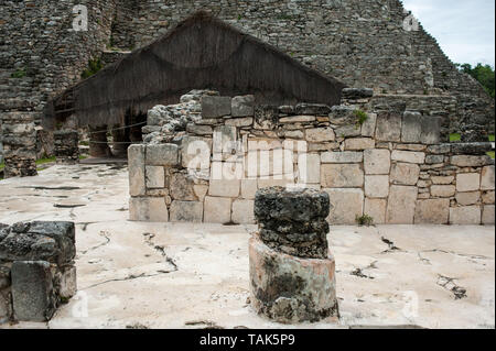 Rovine maya di Mayapan. Yucatan. Messico Foto Stock