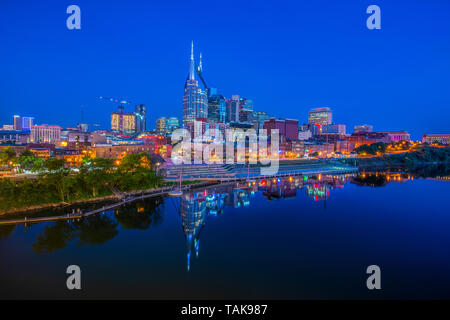 Downtown Nashville, Tennessee, USA Skyline . Foto Stock