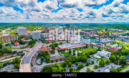 Centro citta' di Knoxville, Tennessee, Stati Uniti d'America Skyline. Foto Stock