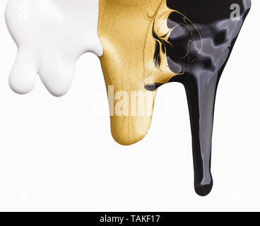 Vernice colorata gocciolamento Foto Stock