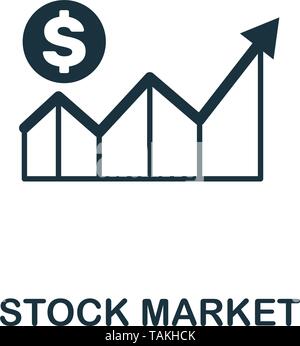 Icona mercato azionario. Design di elementi creativi dalla collezione di icone del mercato azionario. Pixel Perfect Stock Market icona per web design, app, software, stampa Illustrazione Vettoriale