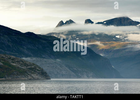 Vista dal traghetto da jektvik a kilboghavn Foto Stock