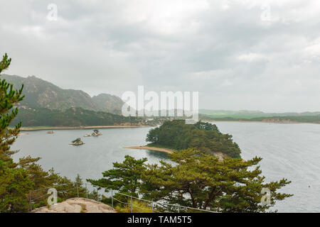 Lago Samilpo nel sud-est della provincia di Kangwon Corea del Nord Foto Stock