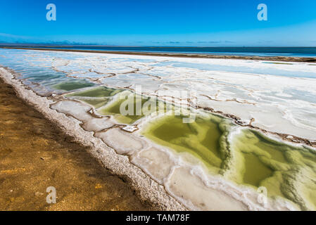 Opere di sale a Walvis Bay, Namibia, Africa Foto Stock