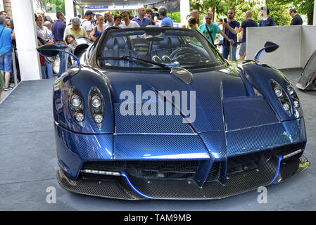 Torino Piemonte, Italia. Giugno 2018. Presso il parco del Valentino, il motor show. A Pagani stand, un huayra con un estremamente sportiva e futuristica linea. Foto Stock