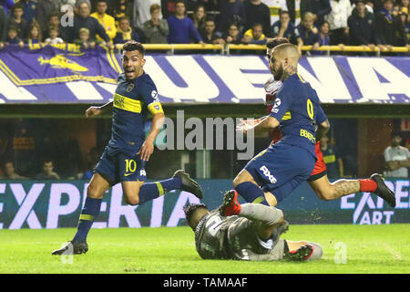 BUENOS AIRES, 26.05.2019: Dario Benedetto durante il match tra Boca Juniors e Argentinos Juniors e per la semifinale partita di Copa Superliga Argen Foto Stock