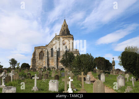 St Oswald è la chiesa, Lythe Borough di Scarborough, North Yorkshire, Inghilterra, Gran Bretagna, Regno Unito, Gran Bretagna, Europa Foto Stock