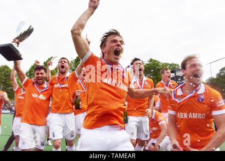 Bloemendaal, Paesi Bassi. 26 Maggio, 2019. Schuurman, Bloemendaal, durante la premier league hockey playoff finali Bloemendaal vs Kampong Credito: Pro scatti/Alamy Live News Foto Stock