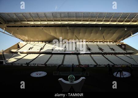 SÃO PAULO, SP - 26.05.2019: CORINZI X SÃO PAULO - Panoramica dei Corinzi Arena prima che la partita tra Corinzi vs. São Paulo, valido per il sesto round del 2019 Campionato brasiliano. (Foto: Marcelo Machado de Melo/Fotoarena) Foto Stock