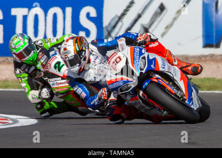 25 maggio 2019, Castle Donington, Leicestershire, Inghilterra; Bennetts British Superbike; Peter Hickman in sella alla sua Smiths BMW Racing Foto Stock