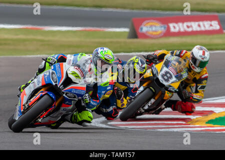 25 maggio 2019, Castle Donington, Leicestershire, Inghilterra; Bennetts British Superbike; James Ellison in sella alla sua Smiths BMW Racing Foto Stock