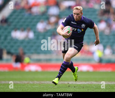 Twickenham, Londra, Regno Unito. 25 Maggio, 2019. HSBC World Rugby Sevens serie; Alec Coombes of Scotland Credit: Azione Plus sport/Alamy Live News Foto Stock