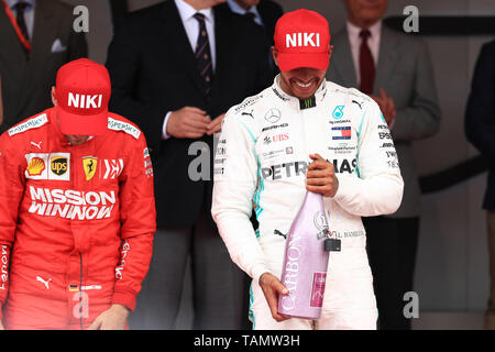 Monte Carlo, Monaco. 26 Maggio, 2019. F1 Grand Prix di Monte Carlo, il giorno della gara; Mercedes AMG Petronas Motorsport, Lewis Hamilton vince a Monaco Credito: Azione Sport Plus/Alamy Live News Foto Stock