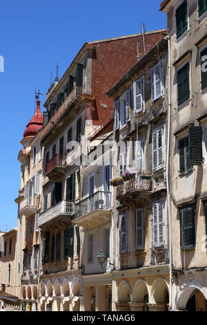 Gli edifici di vecchia costruzione Corfu Corfu Grecia Foto Stock