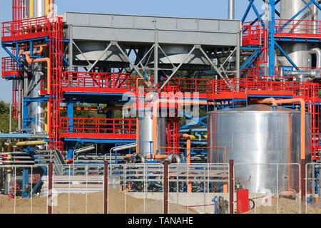 Stabilimento petrolchimico di raffineria di petrolio dettaglio Foto Stock