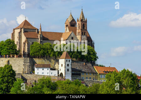 Vista panoramica di Santo Stefano Münster (cattedrale) in Breisach am Rhein, Baden-Württemberg, Germania. Foto Stock